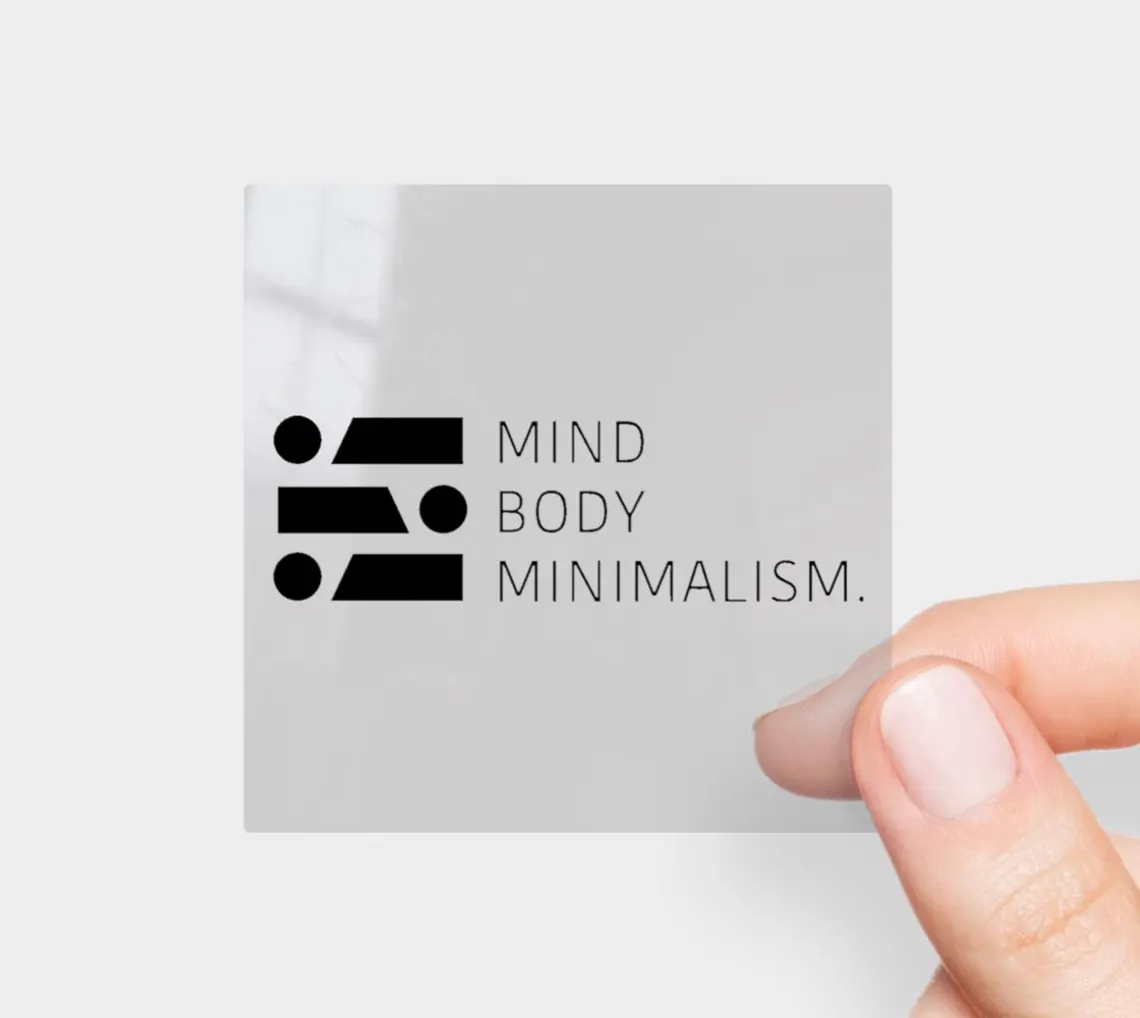 Mind Body Minimalism Translucent Sticker